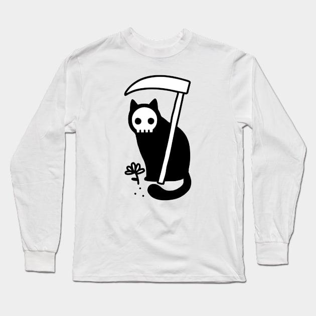 Grim Kitty Long Sleeve T-Shirt by obinsun